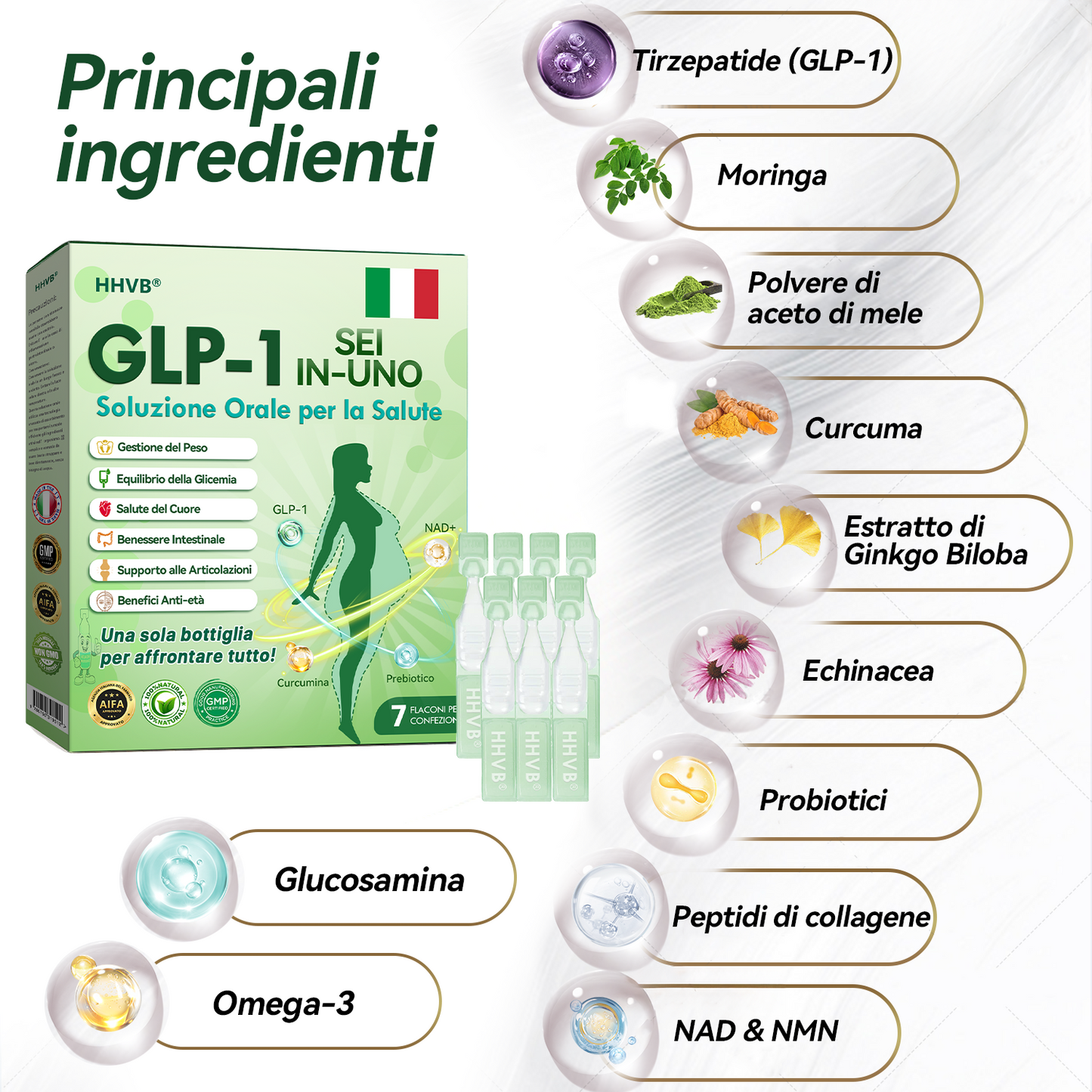 𝐇𝐇𝐕𝐁® 🌞𝐆𝐋𝐏-𝟏 𝐒𝐞𝐢-𝐢𝐧-𝐔𝐧𝐨 𝐒𝐨𝐥𝐮𝐳𝐢𝐨𝐧𝐞 𝐎𝐫𝐚𝐥𝐞 𝐩𝐞𝐫 𝐥𝐚 𝐒𝐚𝐥𝐮𝐭𝐞 (𝐒𝐨𝐥𝐨 𝐮𝐧𝐚 𝐯𝐨𝐥𝐭𝐚 𝐚𝐥 𝐠𝐢𝐨𝐫𝐧𝐨, 𝐜𝐚𝐦𝐛𝐢𝐚𝐦𝐞𝐧𝐭𝐢 𝐯𝐢𝐬𝐢𝐛𝐢𝐥𝐢 𝐢𝐧 𝟕 𝐠𝐢𝐨𝐫𝐧𝐢) 👩‍⚕️ 𝐏𝐞𝐫 𝐨𝐛𝐞𝐬𝐢𝐭à, 𝐬𝐚𝐥𝐮𝐭𝐞 𝐜𝐚𝐫𝐝𝐢𝐨𝐯𝐚𝐬𝐜𝐨𝐥𝐚𝐫𝐞, 𝐝𝐢𝐚𝐛𝐞𝐭𝐞, 𝐚𝐩𝐧𝐞𝐚 𝐧𝐨𝐭𝐭𝐮𝐫𝐧𝐚, 𝐬𝐚𝐥𝐮𝐭𝐞 𝐢𝐧𝐭𝐞𝐬𝐭𝐢𝐧𝐚𝐥𝐞, 𝐩𝐫𝐨𝐛𝐥𝐞𝐦𝐢 𝐚𝐫𝐭𝐢𝐜𝐨𝐥𝐚𝐫𝐢 𝐞 𝐚𝐥𝐭𝐫𝐨 𝐚𝐧𝐜𝐨𝐫𝐚