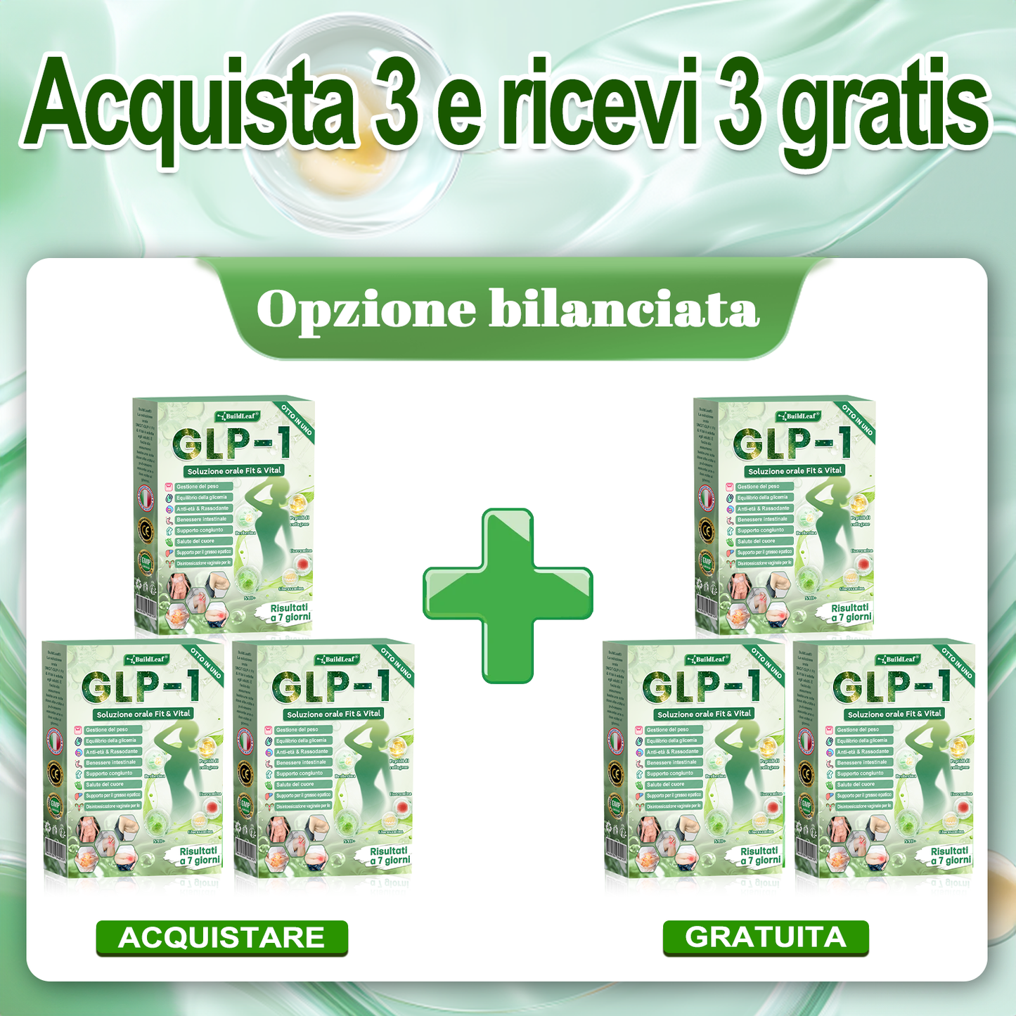 Negozio ufficiale | BuildLeaf® GLP-1 8-in-1 Fit & Vital Soluzione Orale (Solo una volta al giorno, cambiamenti visibili in 7 giorni) ✅ Per obesità, salute cardiovascolare, diabete, apnea notturna, salute intestinale, problemi articolari e altro
